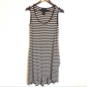 DESIGN history striped tank dress Black and Tan